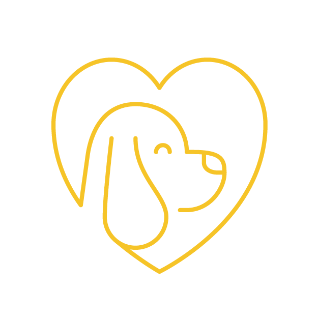 dog with heart icon